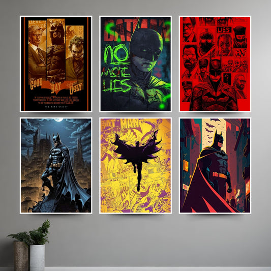 SET OF 6 - Batman Wall Poster #Combo Pack