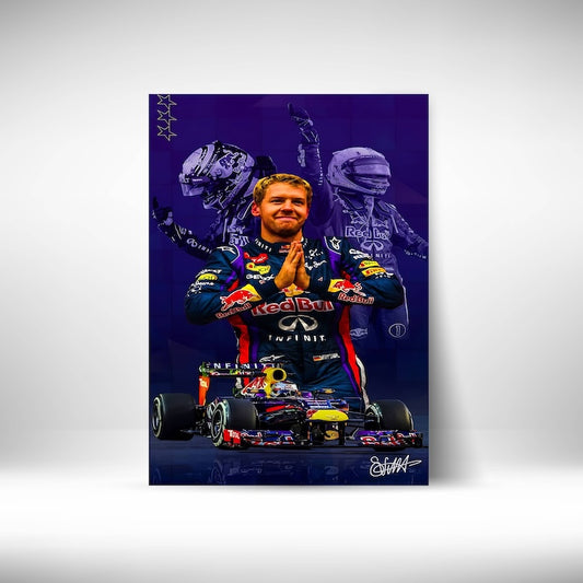 Sebastian Vettel #F1 Wall Poster Posters Postor Shop sebastian-vettel-f1-wall-poster Postor Shop 