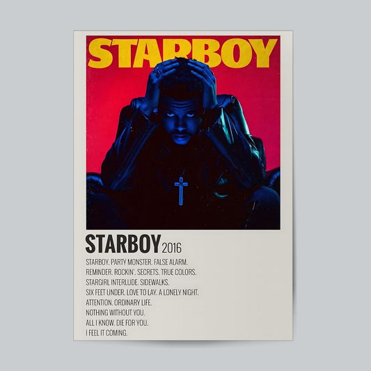 Starboy The Weeknd #Album Cover Wall Poster Posters Postor Shop starboy-the-weeknd-album-cover-wall-poster Postor Shop 