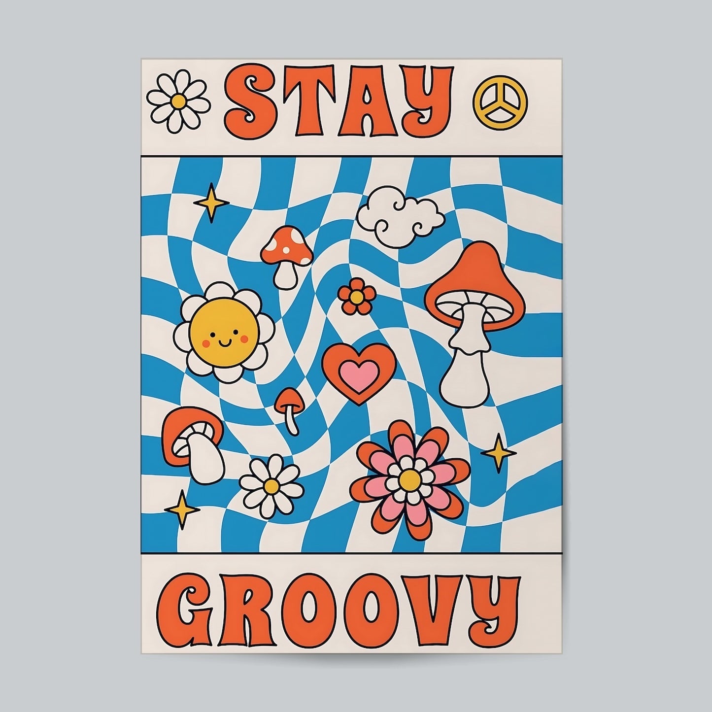 Stay Groovy #Aesthetic Wall Poster Posters Postor Shop stay-groovy-aesthetic-wall-poster Postor Shop 