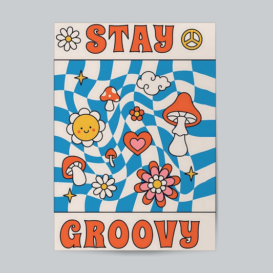 Stay Groovy #Aesthetic Wall Poster Posters Postor Shop stay-groovy-aesthetic-wall-poster Postor Shop 