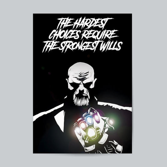 Thanos The Hardest Choices Require The Strongest Wills Marvel #Movie Wall Poster Posters Postor Shop thanos-the-hardest-choices-require-the-strongest-wills-marvel-movie-wall-poster Postor Shop 