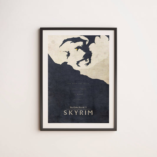 The Elder Scroll's V Skyrim- Wall Postor Posters Postor Shop the-elder-scrolls-v-skyrim-wall-poster Postor Shop 