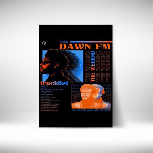 The Weeknd Dawn FM 130.5 Tracklist Wall Postor Posters Postor Shop the-weeknd-dawn-fm-130-5-tracklist-wall-poster Postor Shop