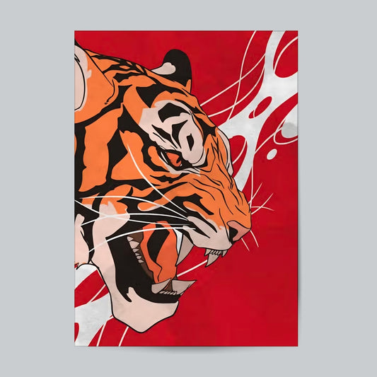 Tiger #Aesthetic Wall Poster Posters Postor Shop tiger-aesthetic-wall-poster Postor Shop 