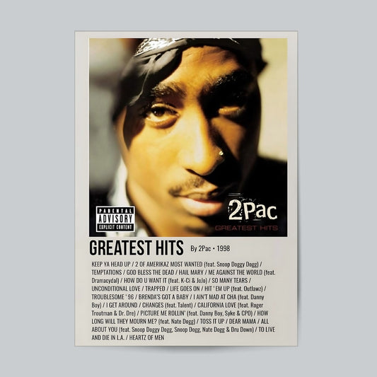 Tupac Greatest Hits #Album Cover Wall Poster Posters Postor Shop tupac-greatest-hits-album-cover-wall-poster Postor Shop 