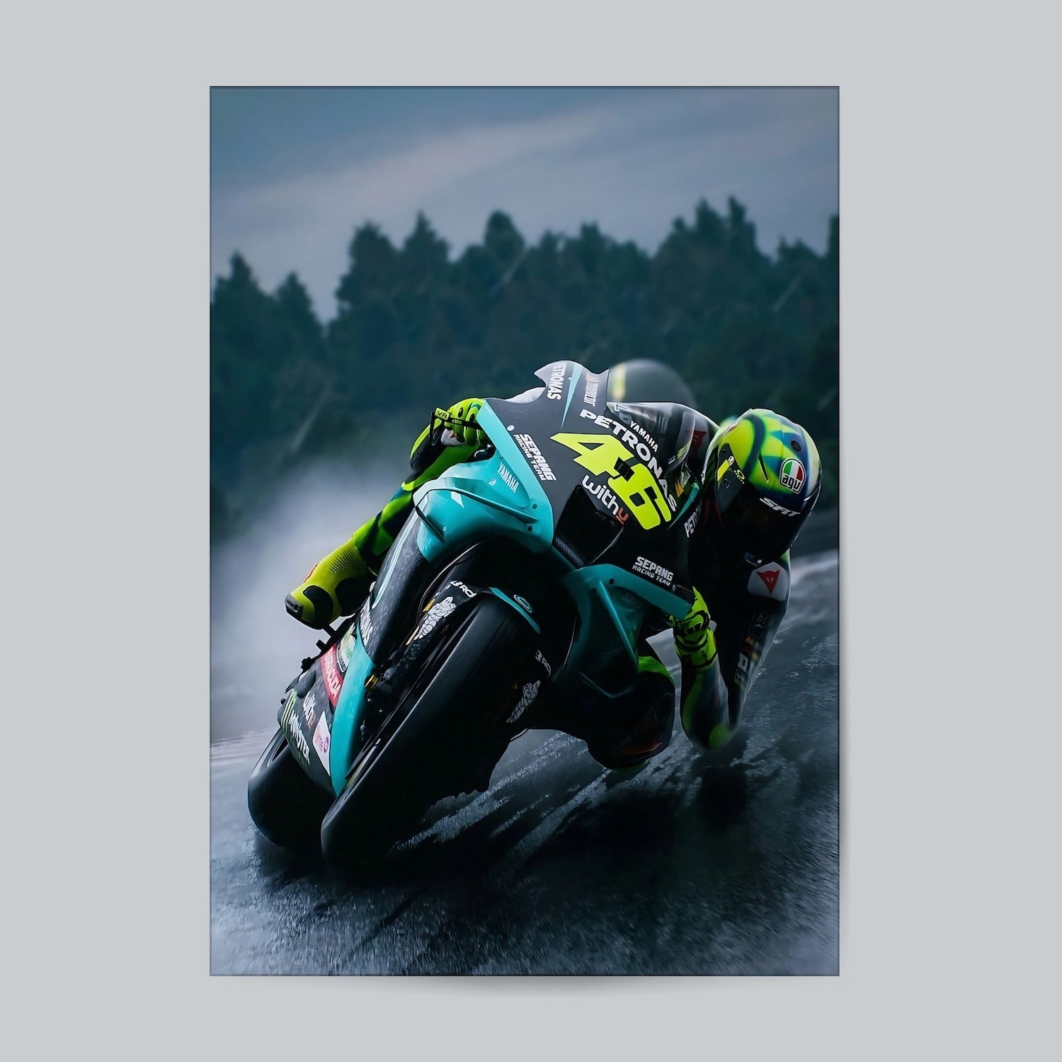 Valentino Rossi Moto GP #Bike Wall Poster Posters Postor Shop valentino-rossi-moto-gp-bike-wall-poster Postor Shop 