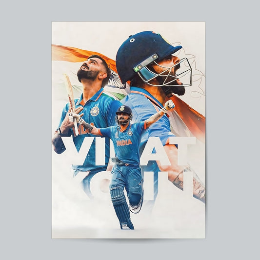 Virat #Cricket-02 Wall Poster Posters Postor Shop virat-cricket-02-wall-poster Postor Shop 