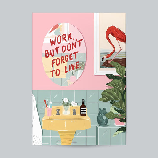 Work But Don't Forget To Live Aesthetic Wall Poster Posters Postor Shop work-but-dont-forget-to-live-aesthetic-wall-poster Postor Shop 