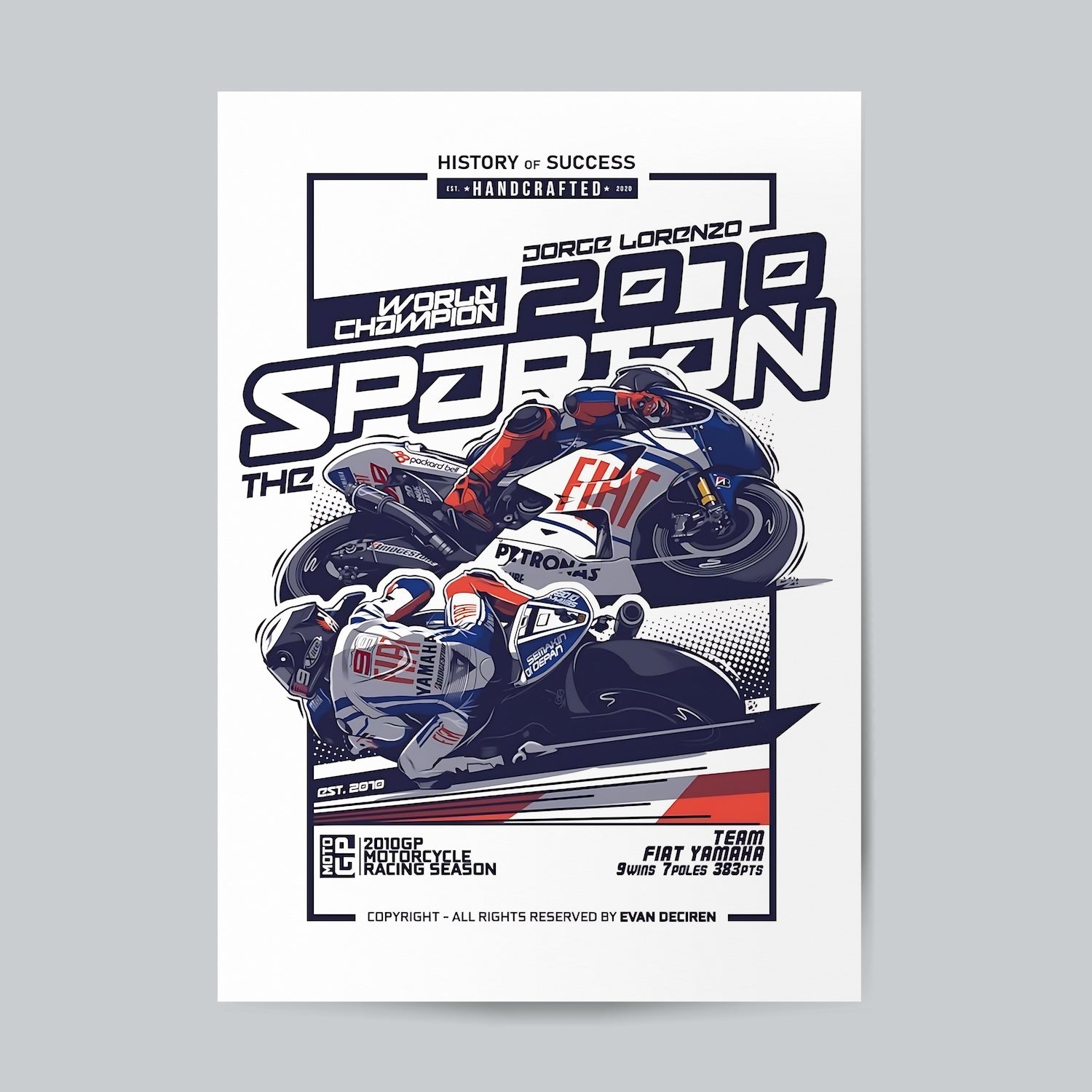 Yamaha Moto GP #Bike Wall Poster Posters Postor Shop yamaha-moto-gp-bike-wall-poster Postor Shop 