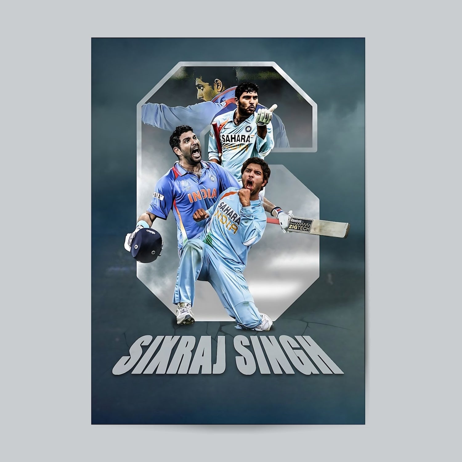 Yuvraj Sixraj #Cricket-01 Wall Poster Posters Postor Shop yuvraj-sixraj-cricket-01-wall-poster Postor Shop 